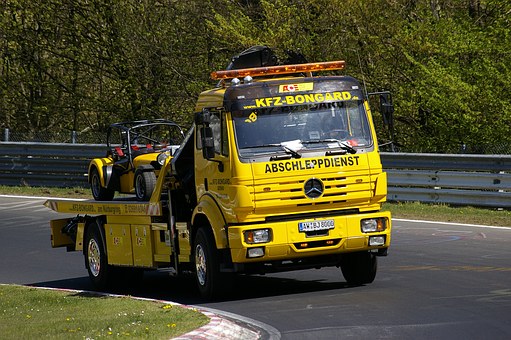 towing car