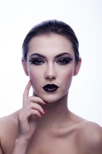 woman with makeup