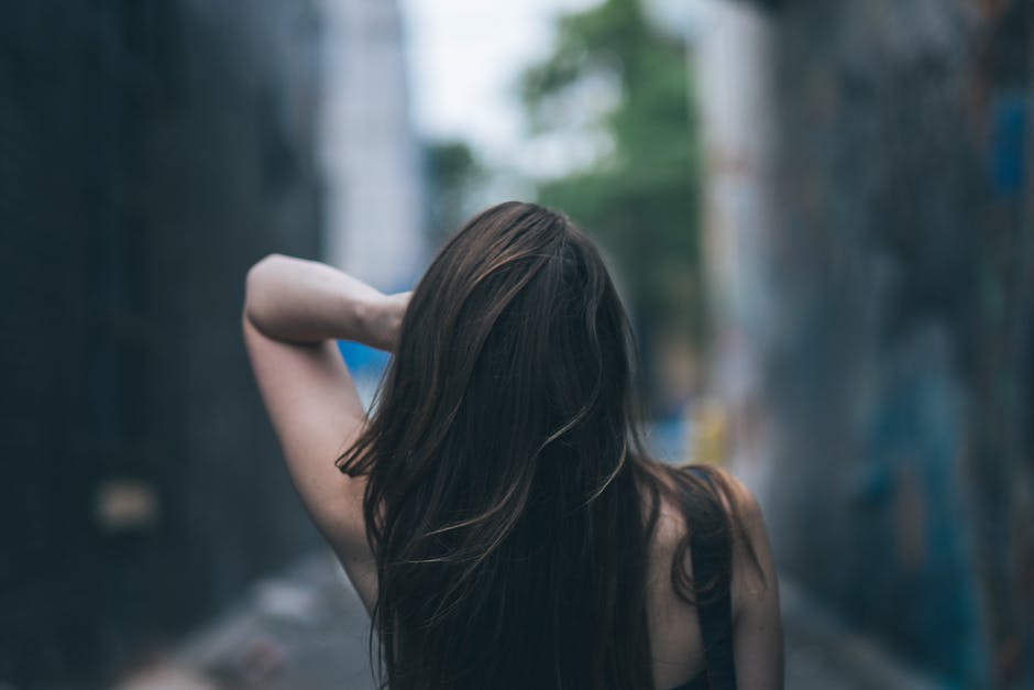 woman with long hair