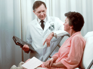 woman and doctor